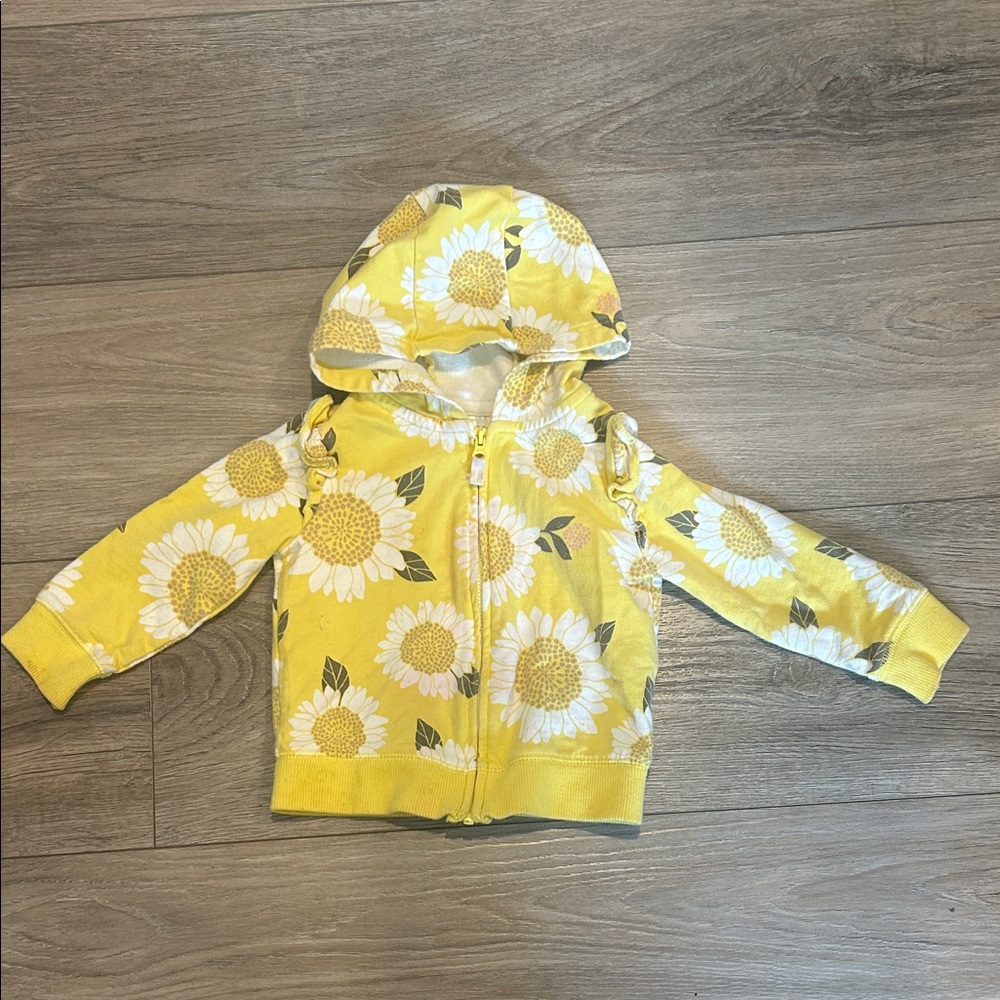 Carter’s‎ Sunflower Yellow Zip Up Hoodie Size 18 months